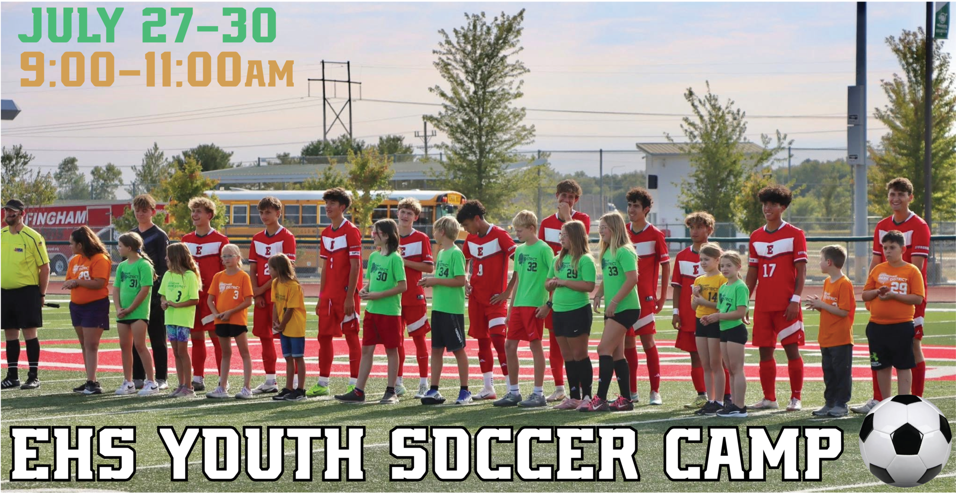 save the date youth soccer camp 2026
