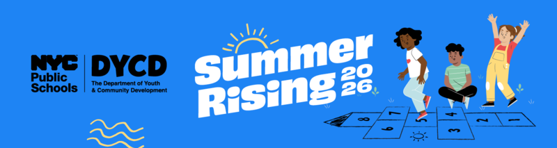 kids playing. Announcement for Summer Rising 2026