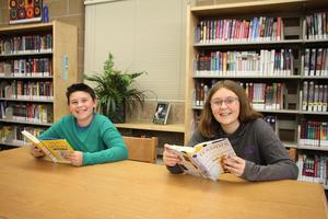 Students reading in library