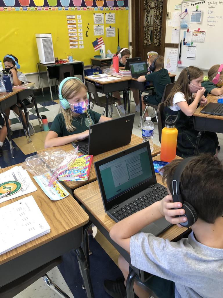 Third grade has been working hard on their i-Ready diagnostic tests.   The whole school is in the middle of the diagnostic testing period for the first trimester. The AR program is now up and running so the students are all taking their STAR test to find out their reading levels.  They will begin taking book tests later this week.
