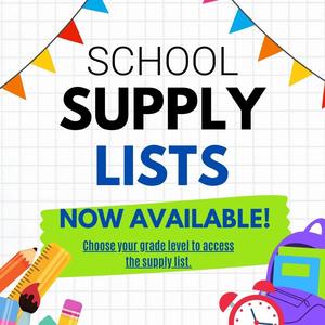 school supply lists for September 2026 flyer