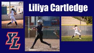 3 images of a softball player in various softball playing poses