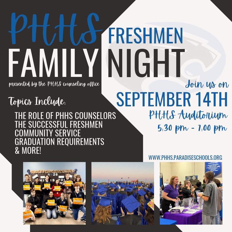freshmen family night flyer