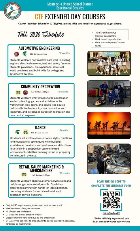 CTE schedule