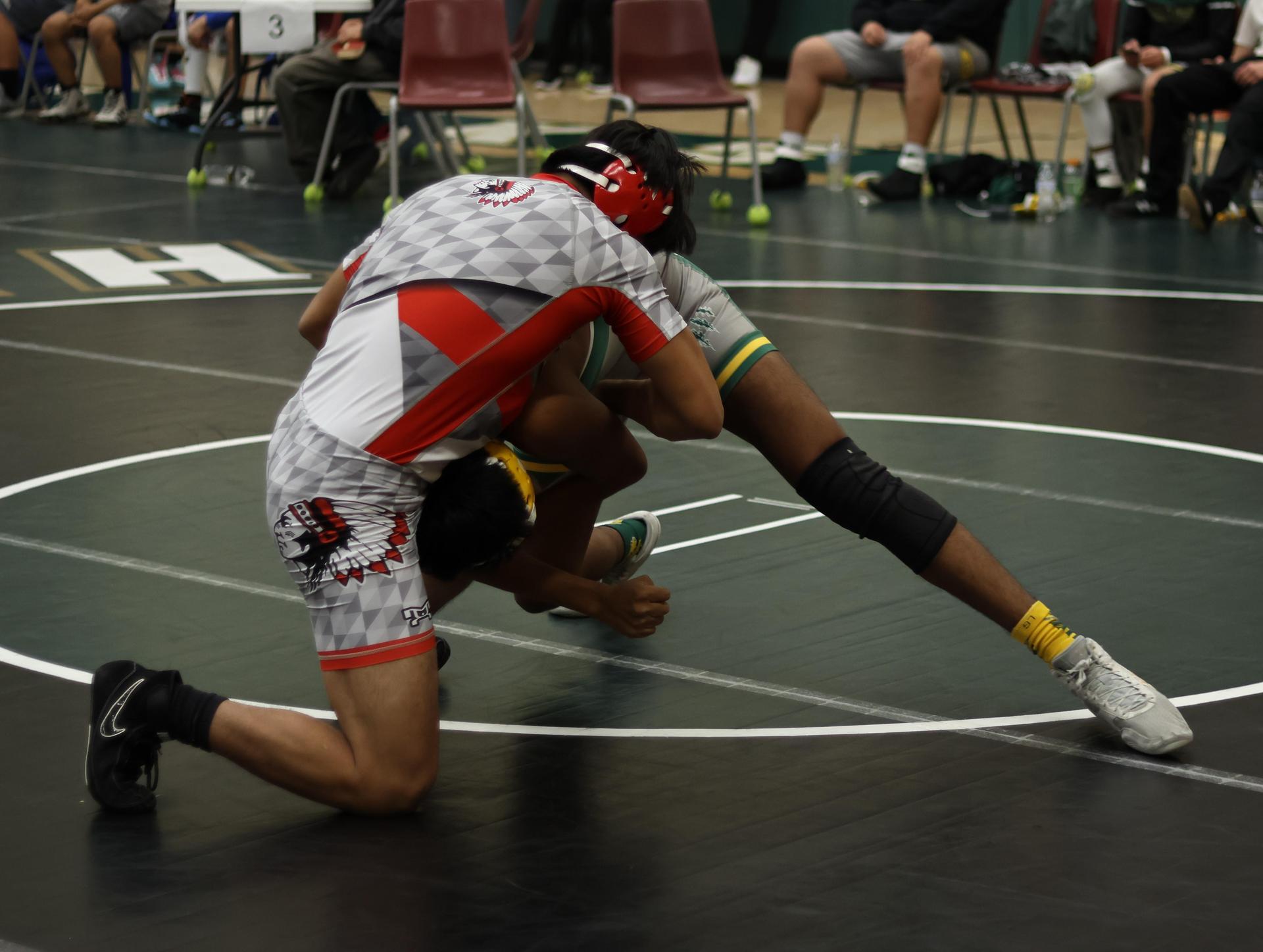 boys wrestling at liberty duals