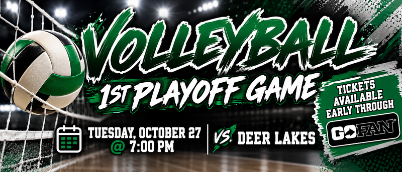 Volleyball Hosts 1st Playoff Game Against Deer Lakes Featured Photo