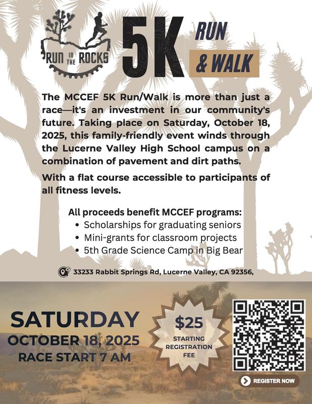 Annual Run in the Rocks 5K Run/Walk Set for October 18th Featured Photo