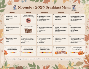 November Breakfast Menu