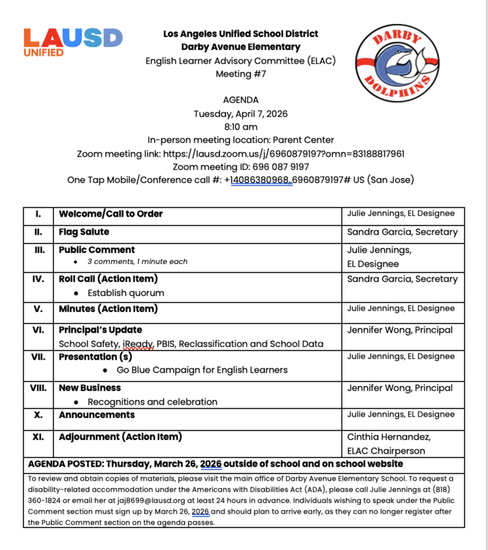 ELAC Meeting Featured Photo