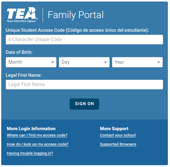 Texas Assessment Parent Portal Assessment Department Edinburg