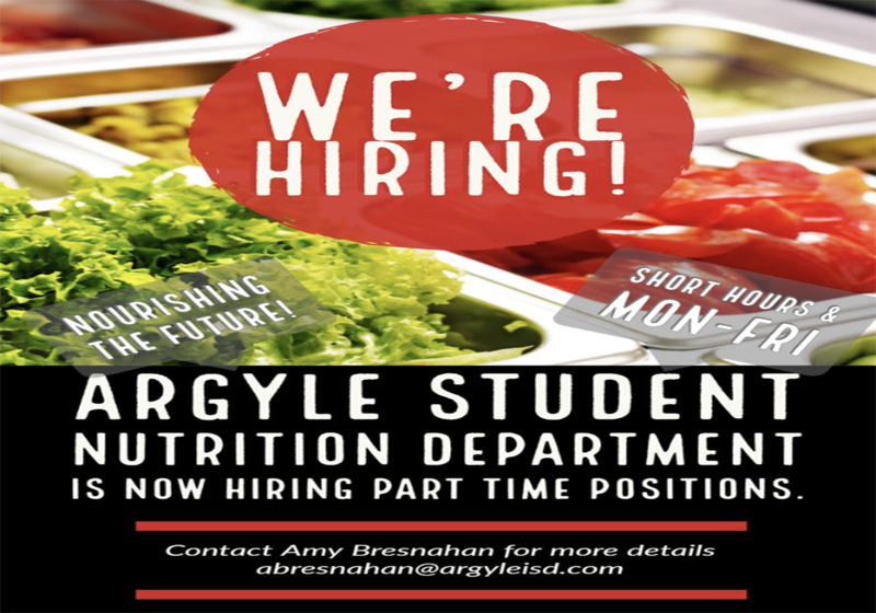 AISD STUDENT NUTRITION DEPT. - HIRING PART TIME POSITIONS Thumbnail Image