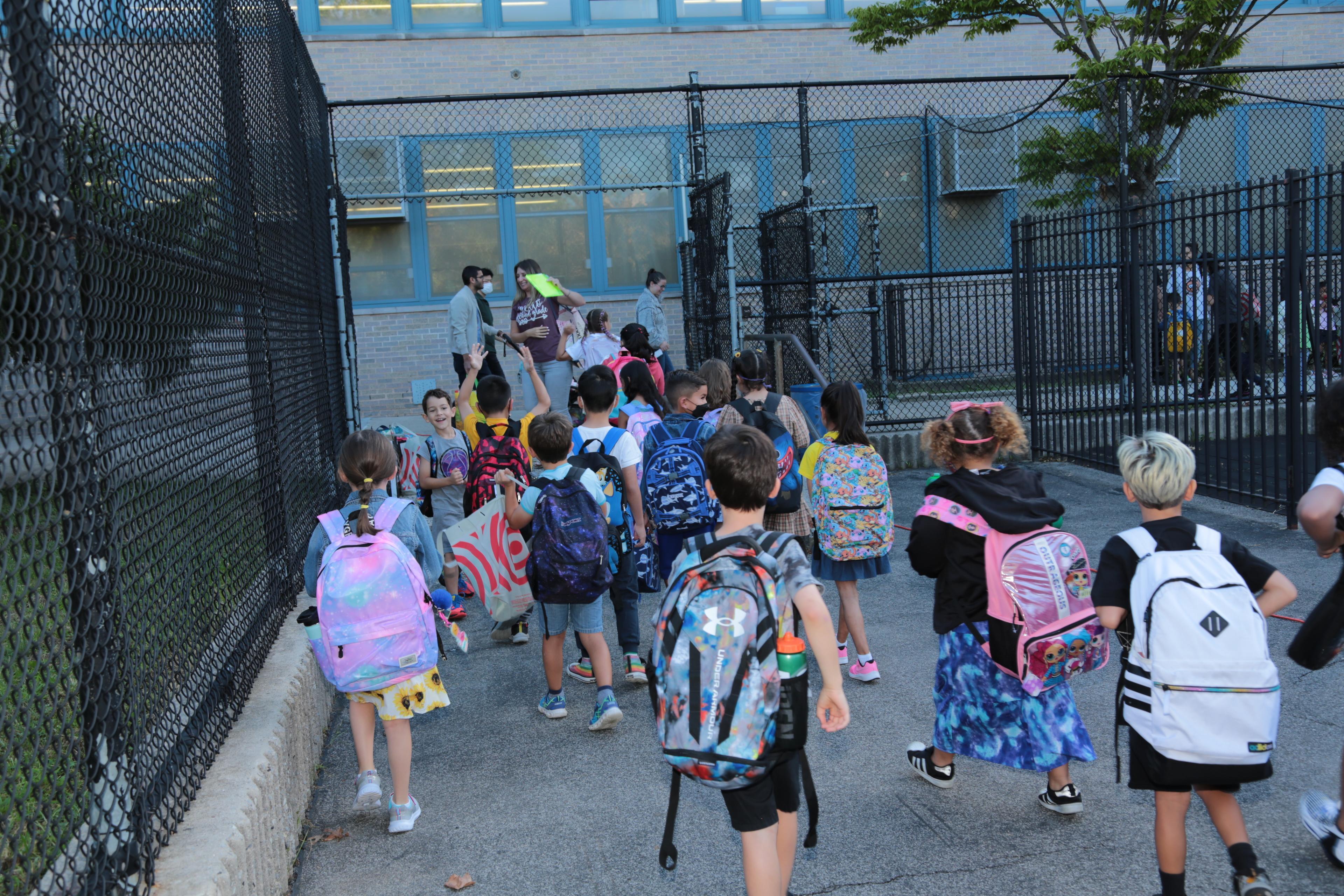 group of students outside