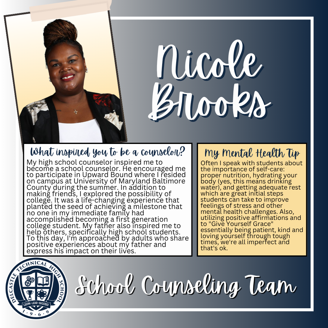 Delcastle School Counselor Nicole Brooks