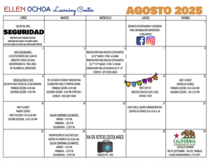 Calendario en Español