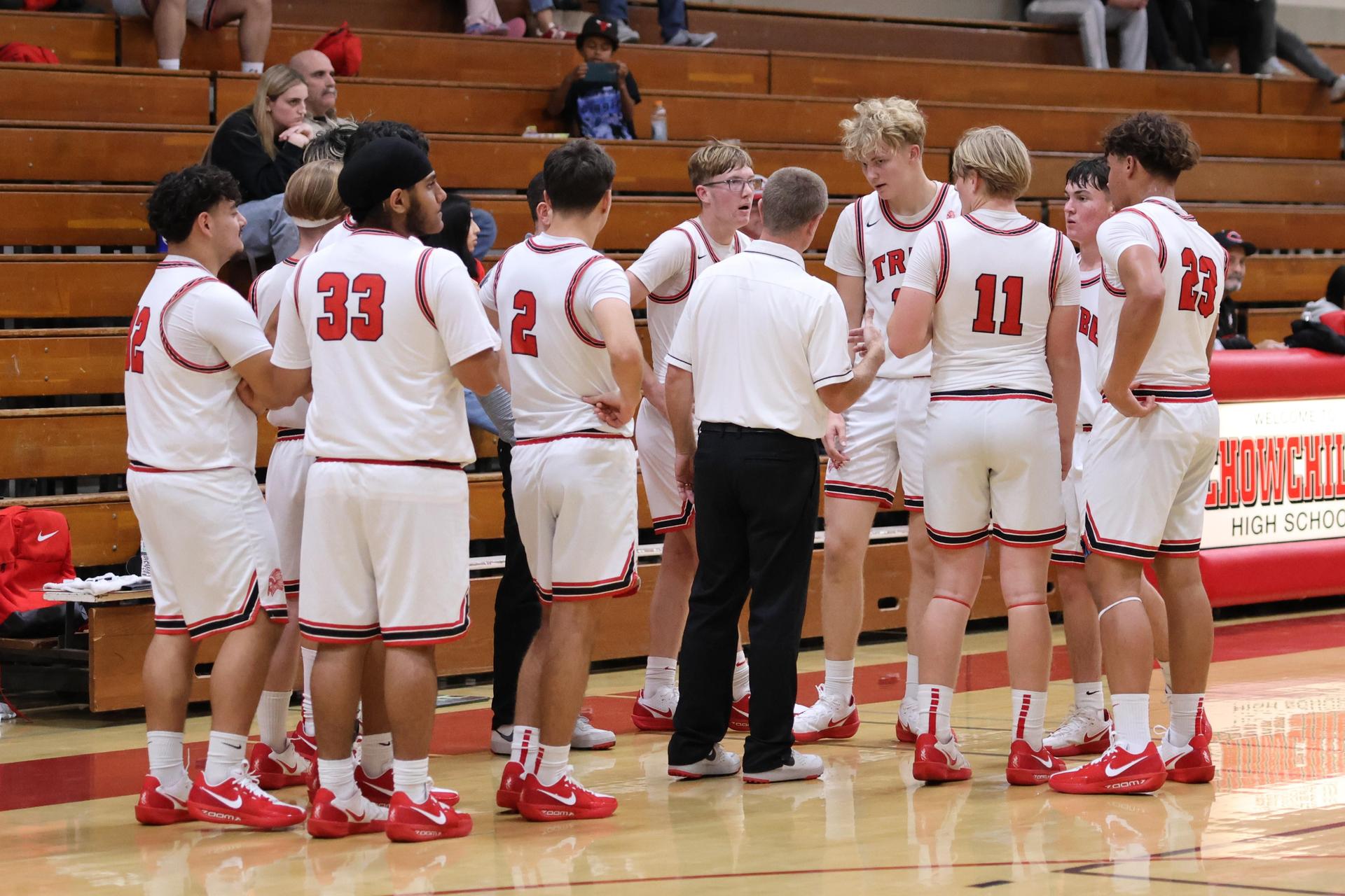 Varsity Boys Basketball playing vs. Orosi 33
