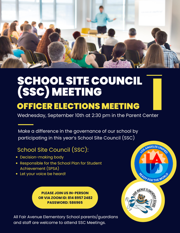 SSC Meeting Flyer
