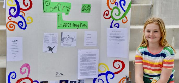 Student presenter at 5th Grade IB Exhibition