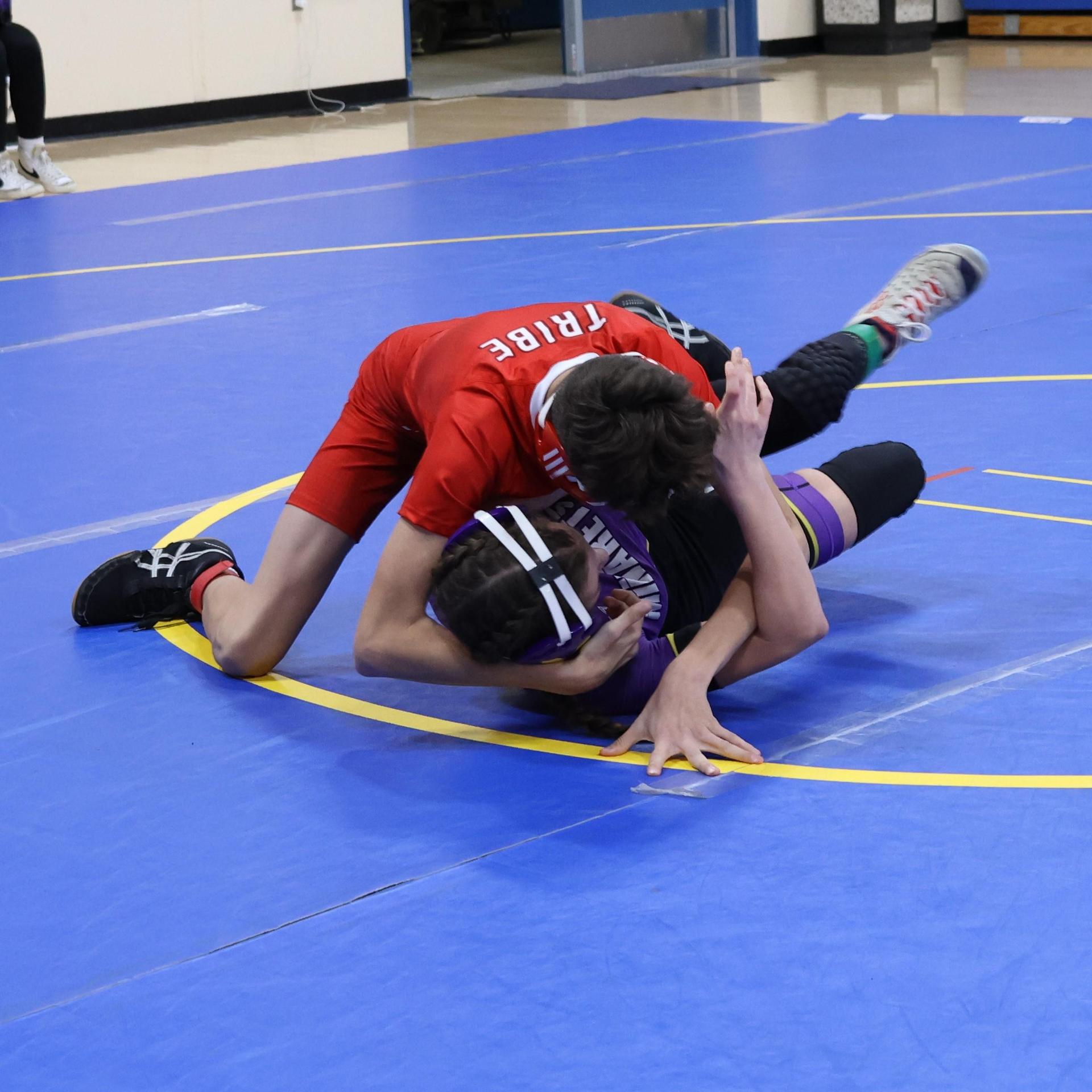wrestlers in action at parlier