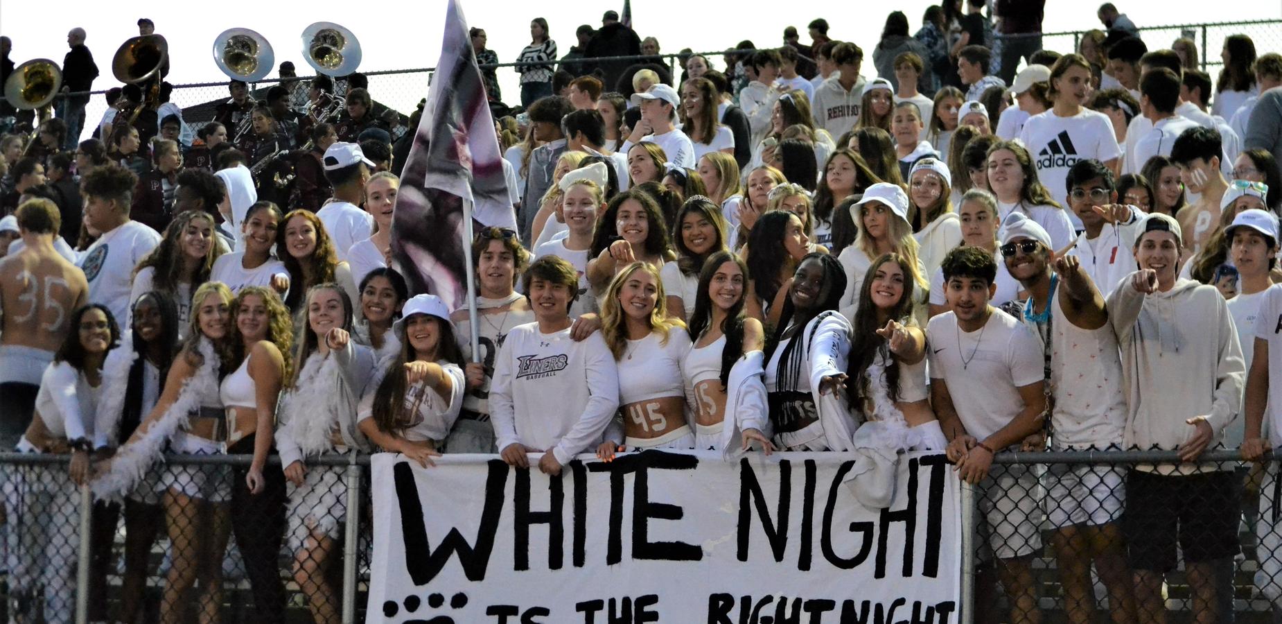 White Out Night at Football Game