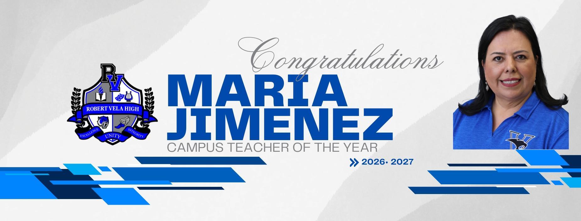 RVHS Teacher of the Year, Maria Jimenez