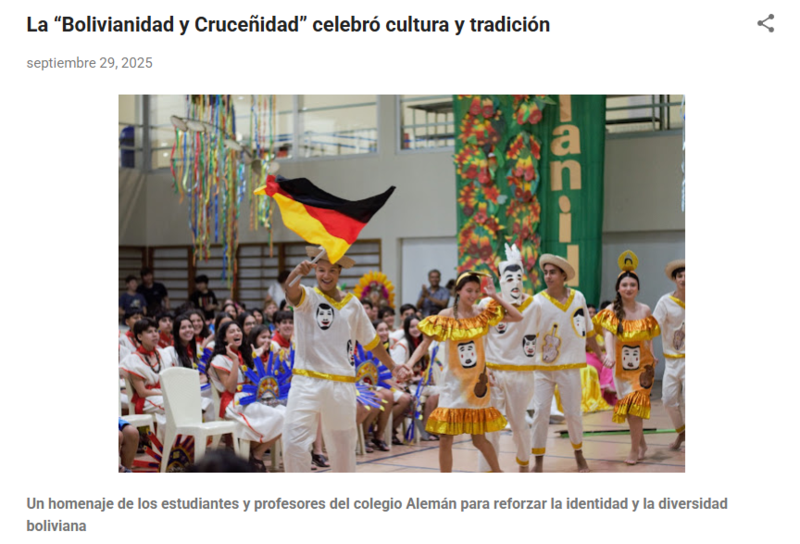La “Bolivianidad y Cruceñidad” celebró cultura y tradición