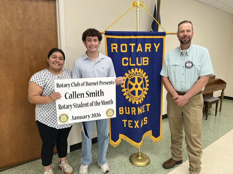 Congratulations, Callen Smith, Rotary Student of the Month!