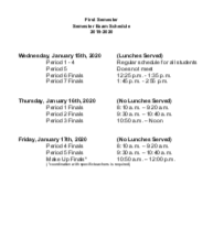 1st Semester 2019-2020 Finals Schedule Featured Photo