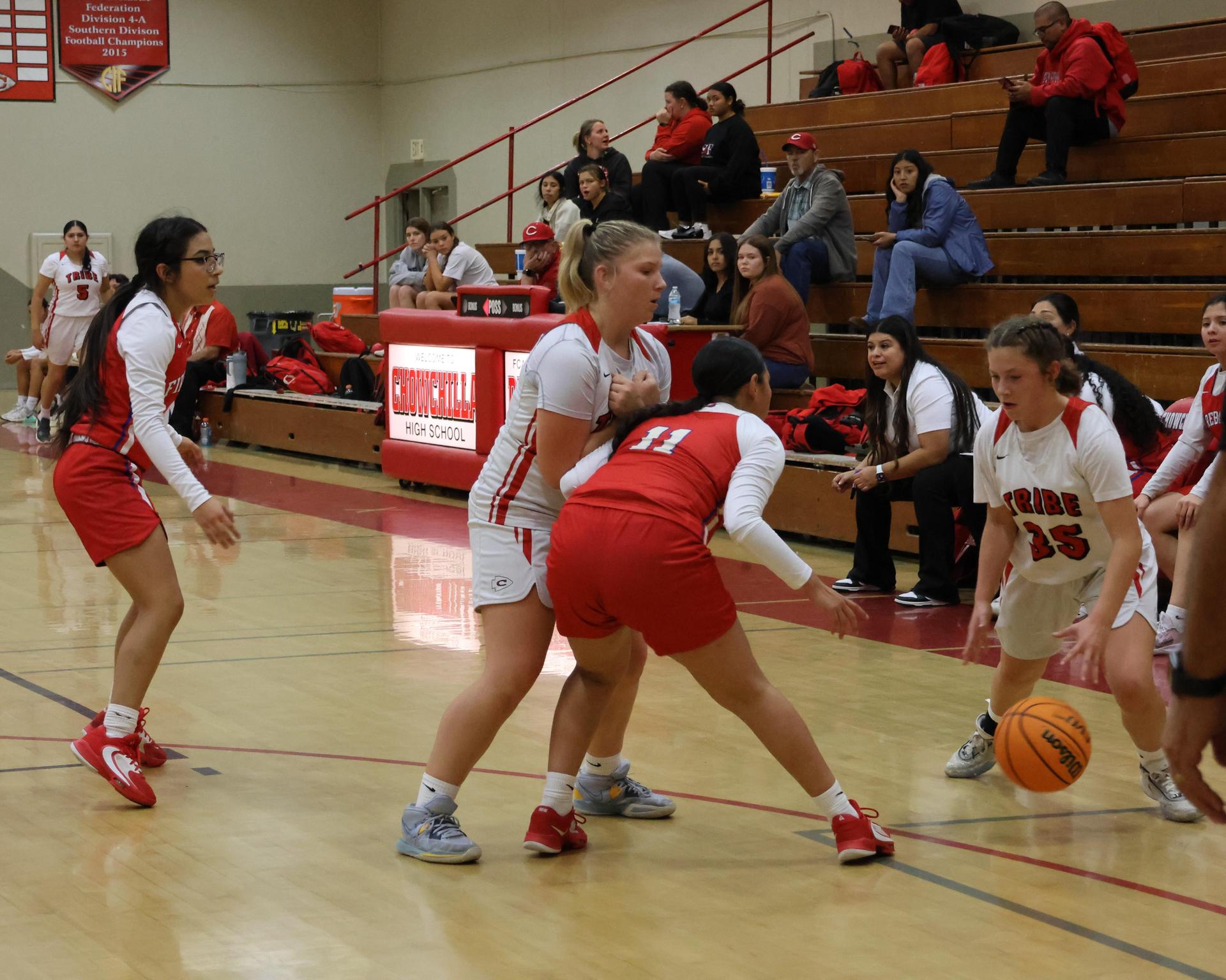 Varsity Girls Basketball playing against Firebaugh