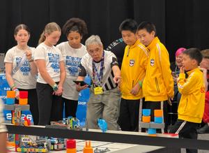 Scenes of the teams competing at the VEX Robotics world championships