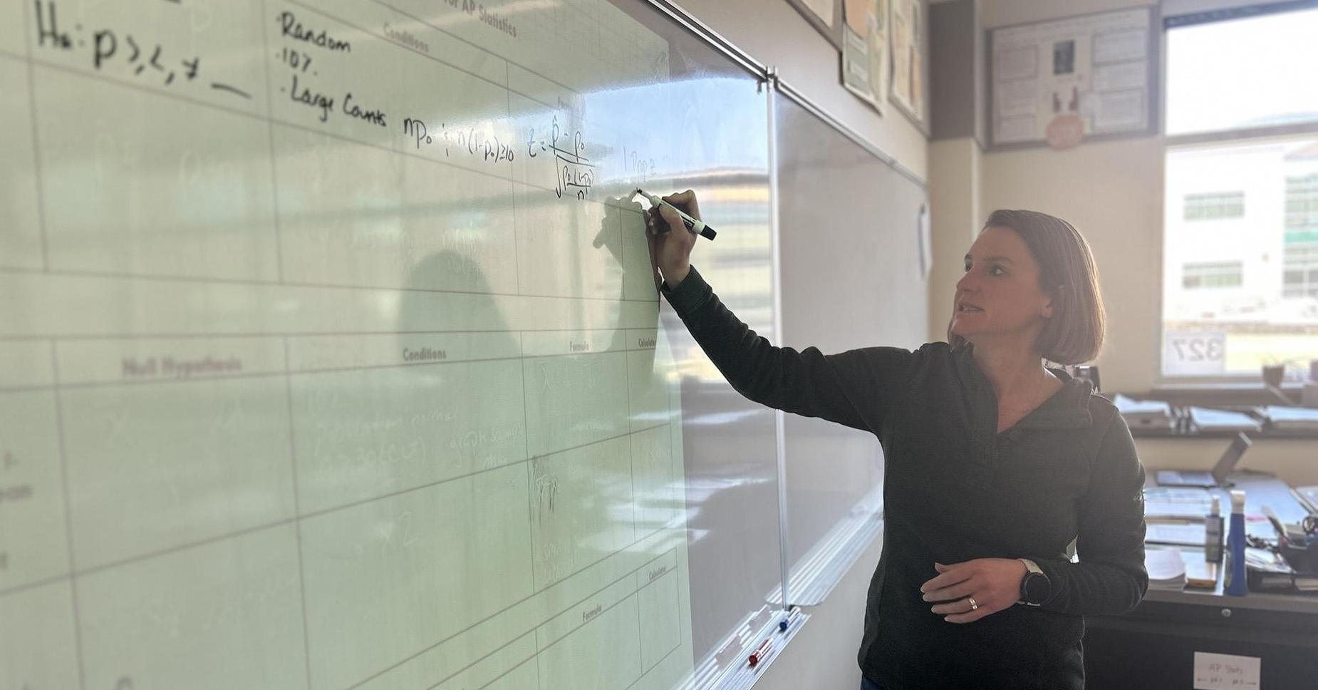 Teacher at Smart Board