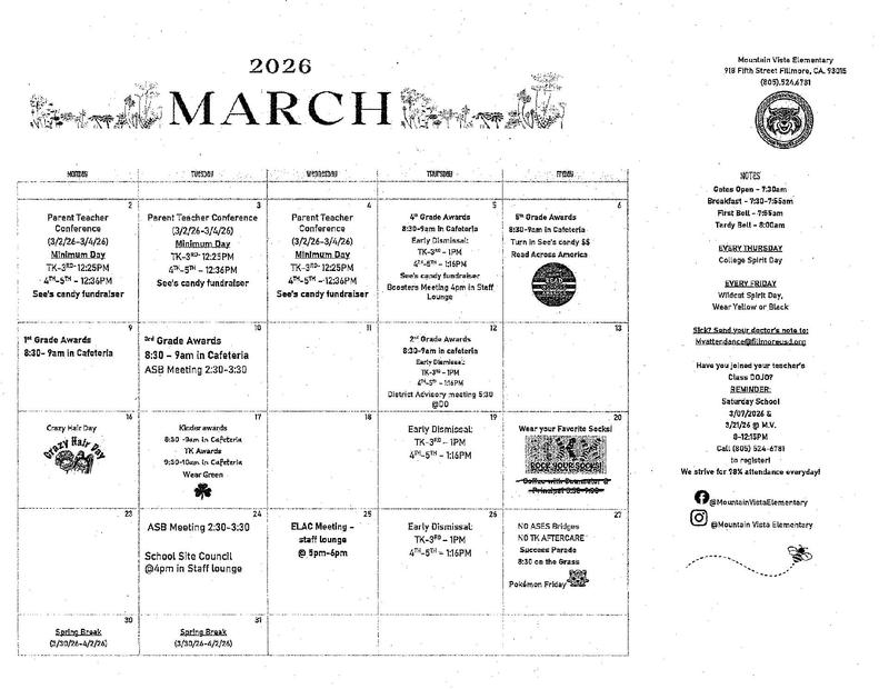 March 2026 Calendar/Menus [English/Spanish] Featured Photo