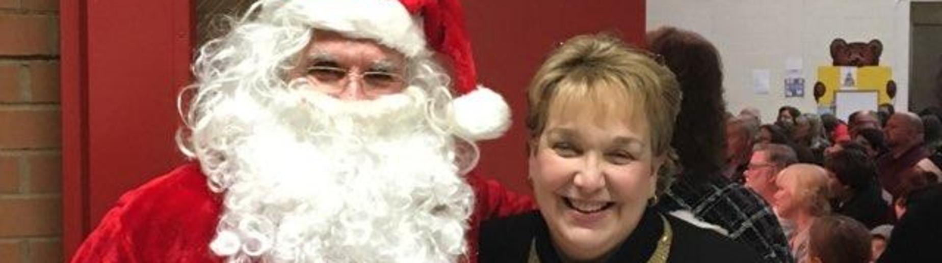 Mrs. Grow and Santa