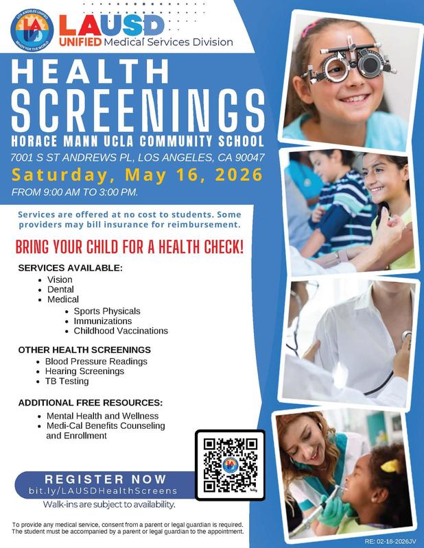 Health Screenings at Horace Mann UCLA Community School