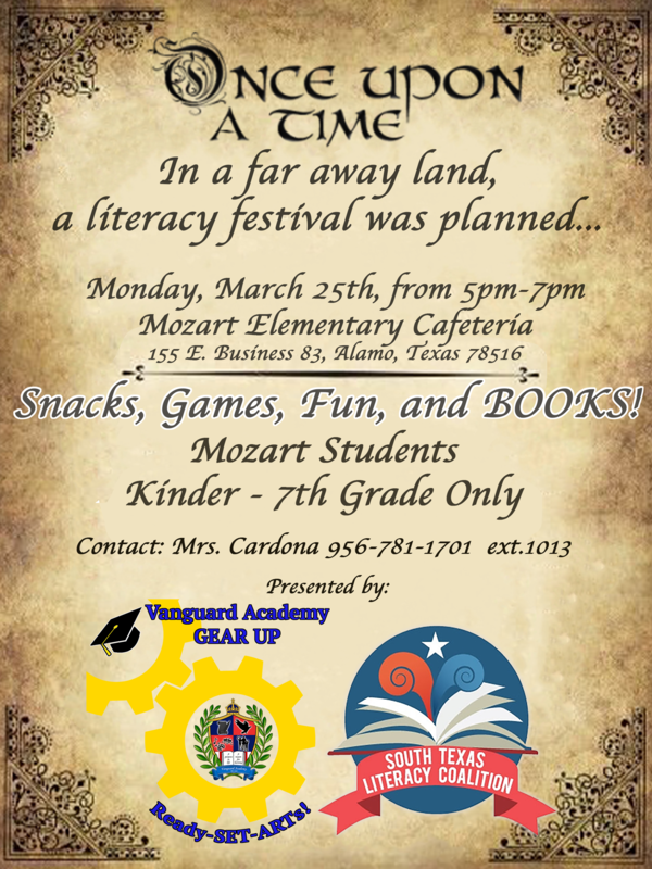 Come join us for our Mozart Family Literacy night March 25 Featured Photo