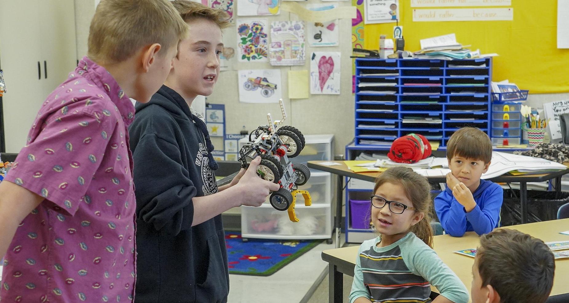 Robotics team at Desert View Elementary.