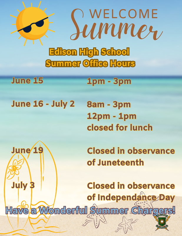 Summer Office Hours June-July