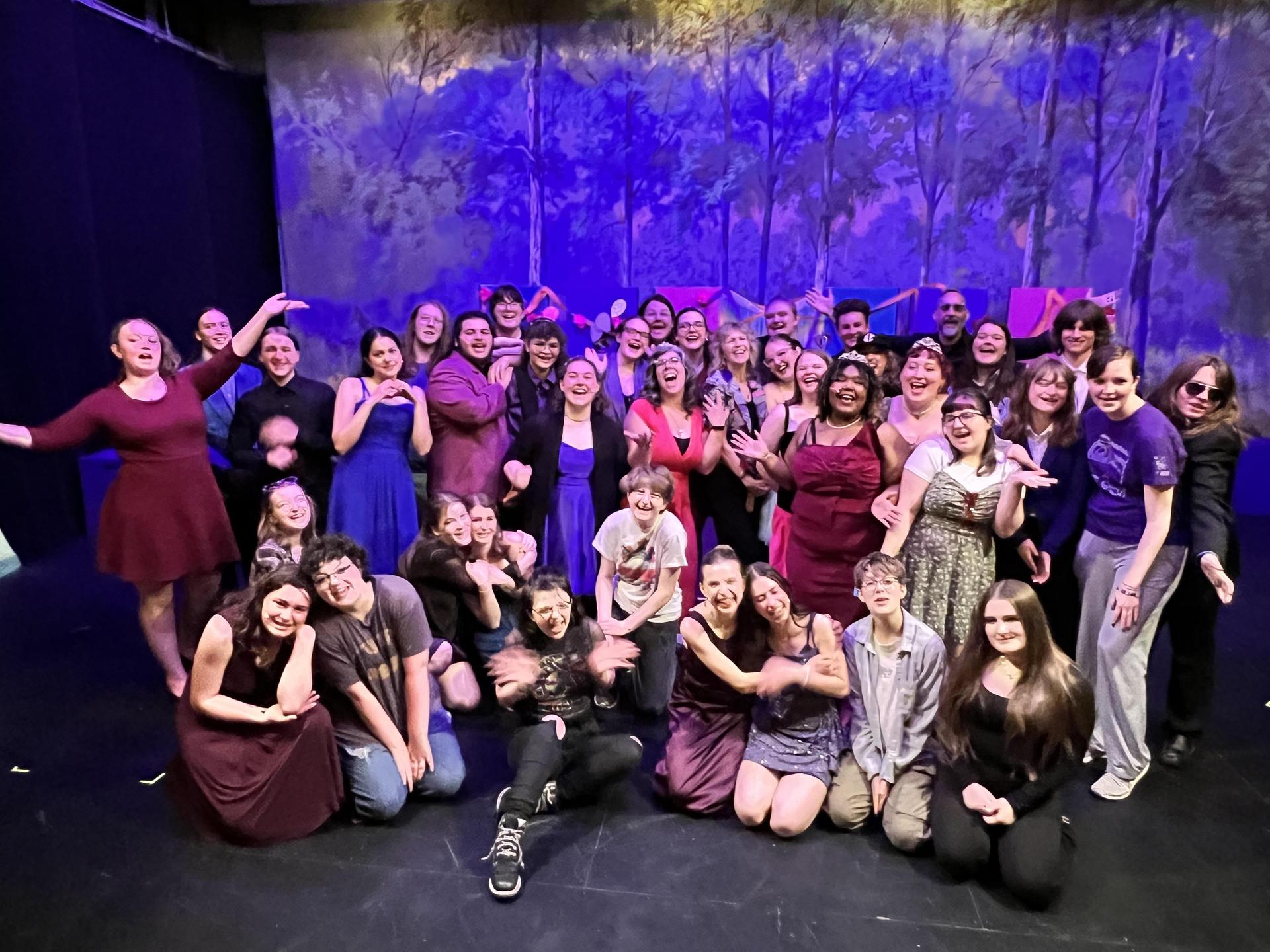 High School Theatre cast at theatre