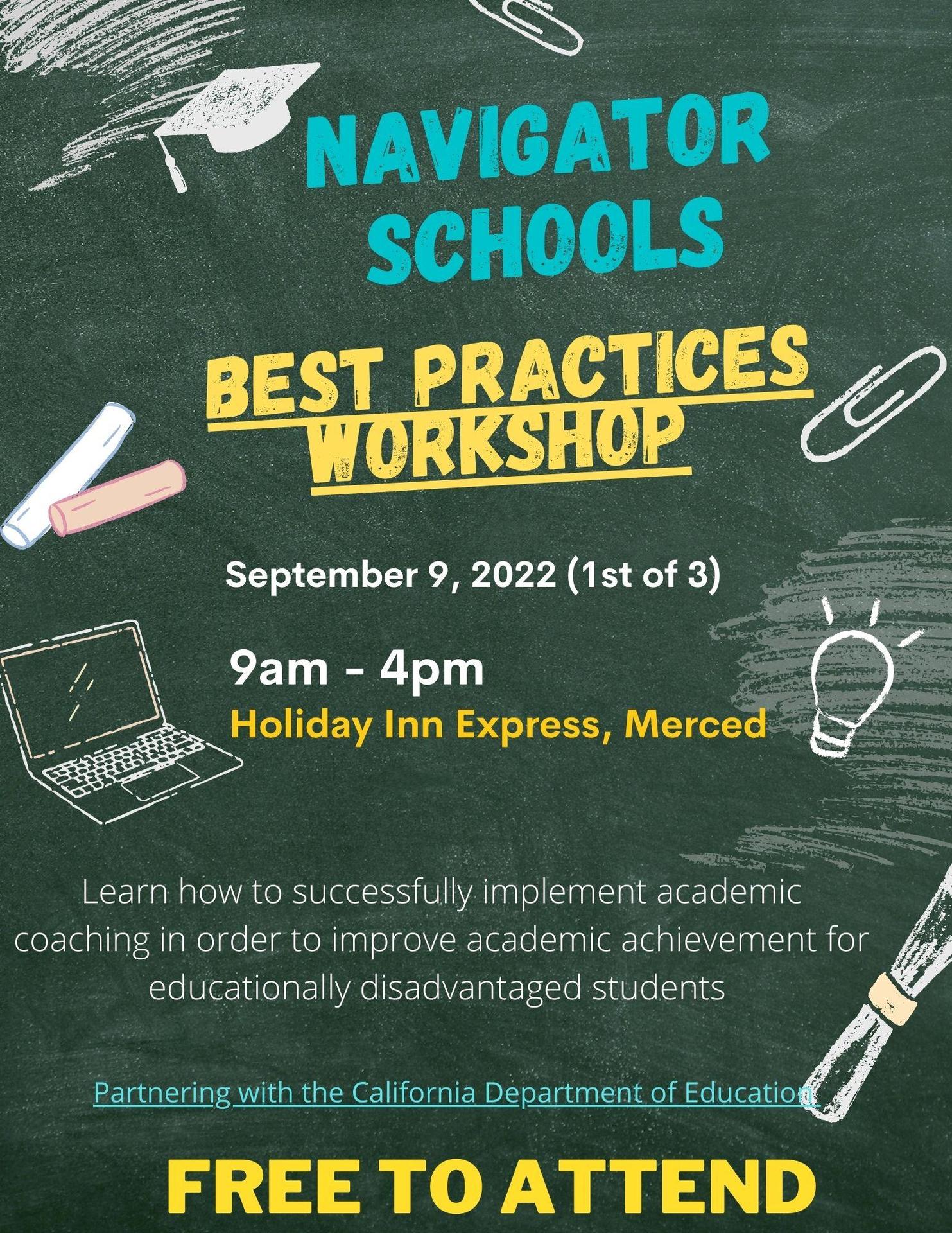 Best practices workshop flyer