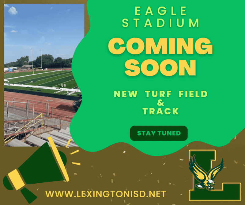 Splash ad showing new turf field coming soon
