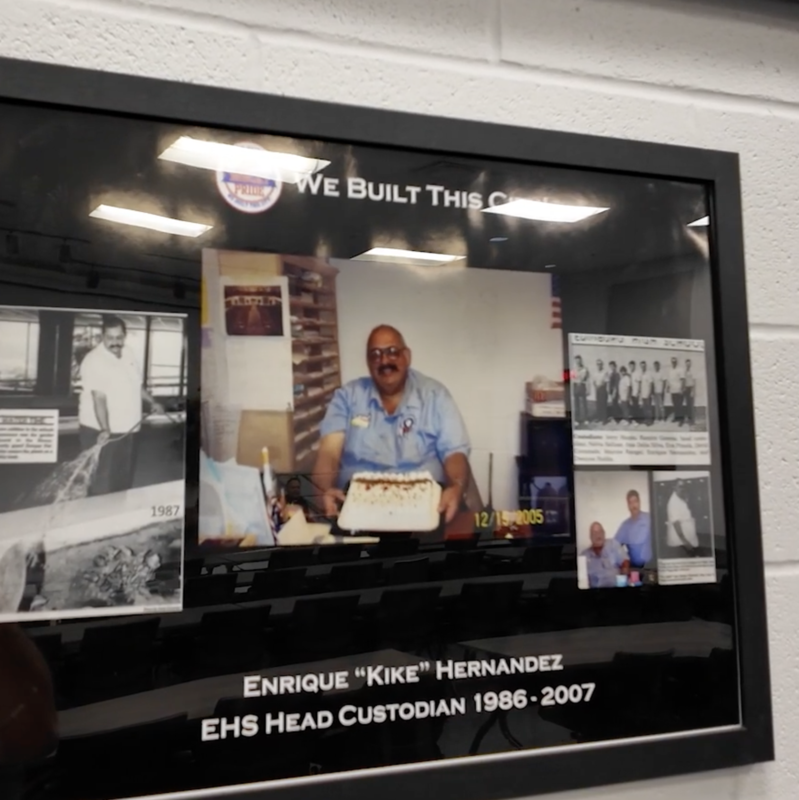 Memorial photo mural