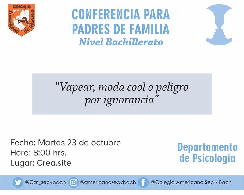 Bachillerato: Conferencia para padres de familia Featured Photo
