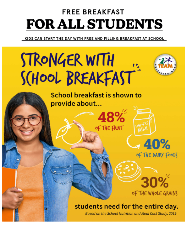 FREE breakfast is available for ALL Richland School District students!
