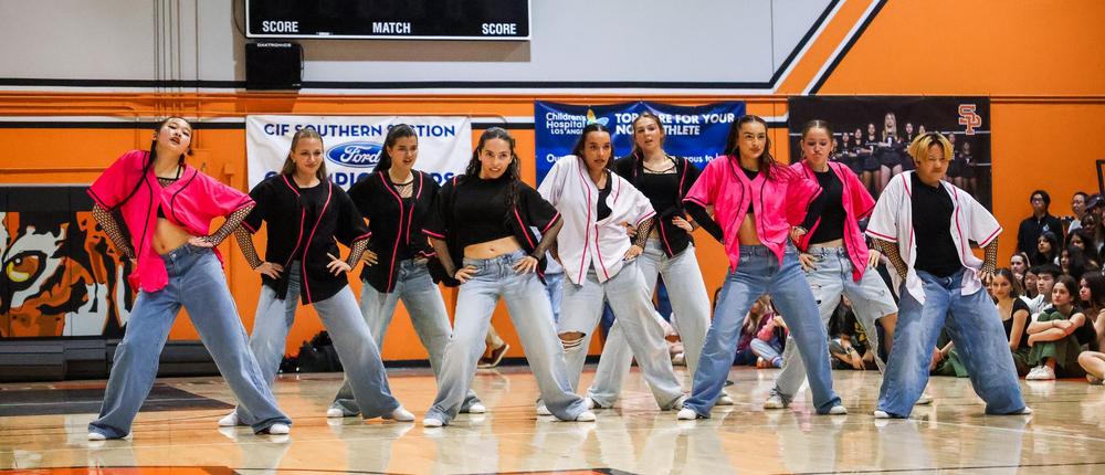 girls dancing in the gym