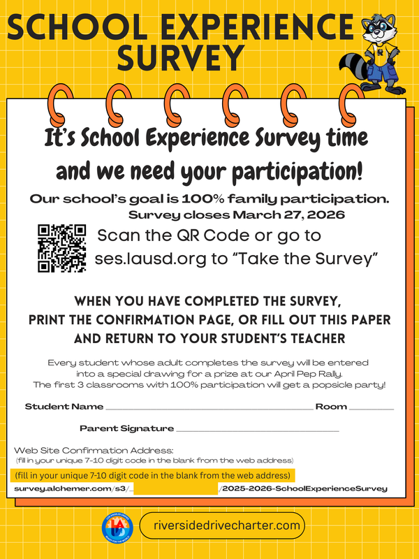 Parents, please complete the School Experience Survey! Featured Photo