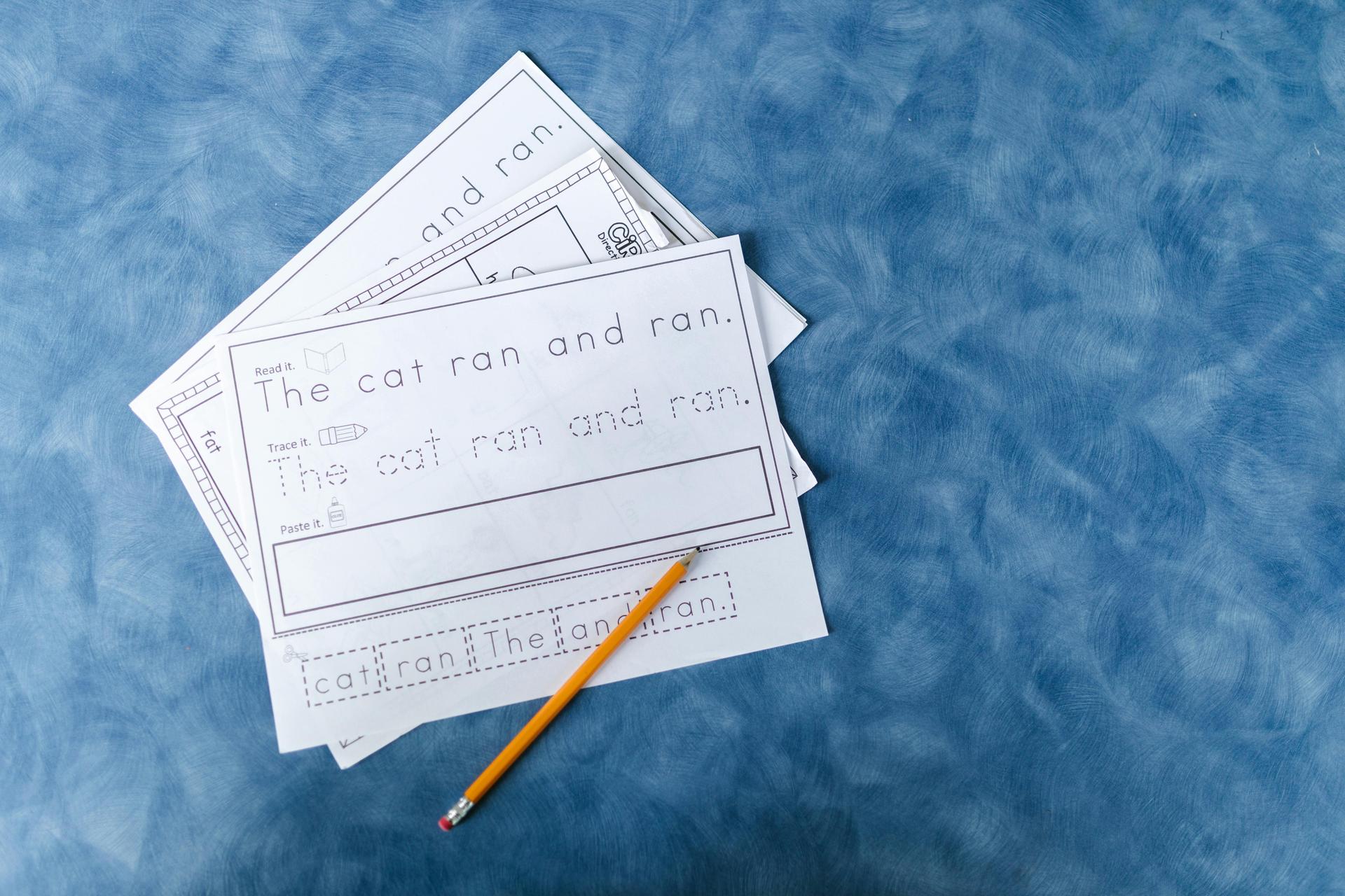 example of teacher cards for handwriting