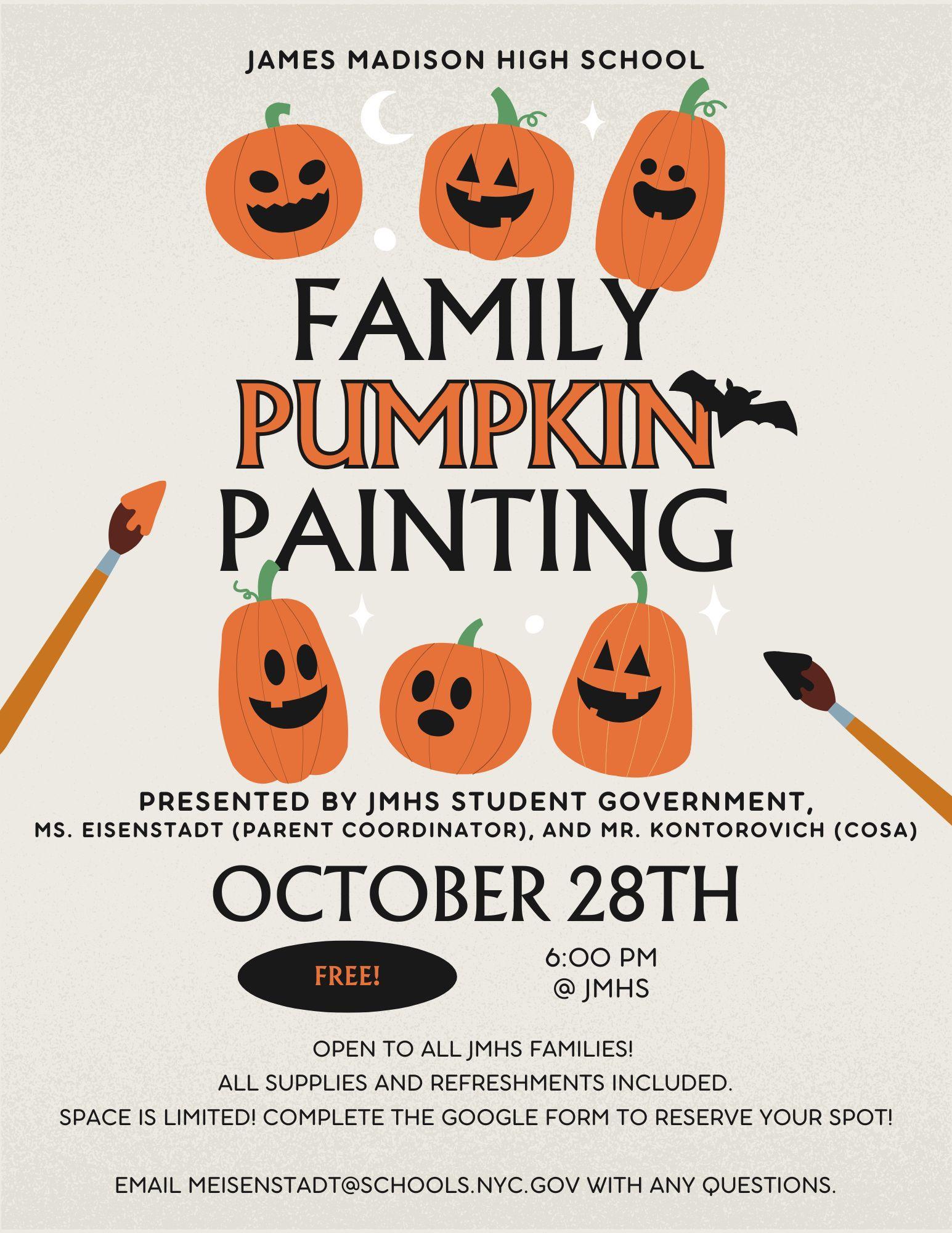 pumpkin painting flyer