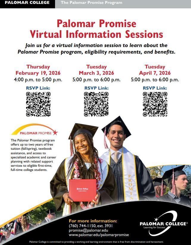 Palomar Promise Virtual Information Sessions