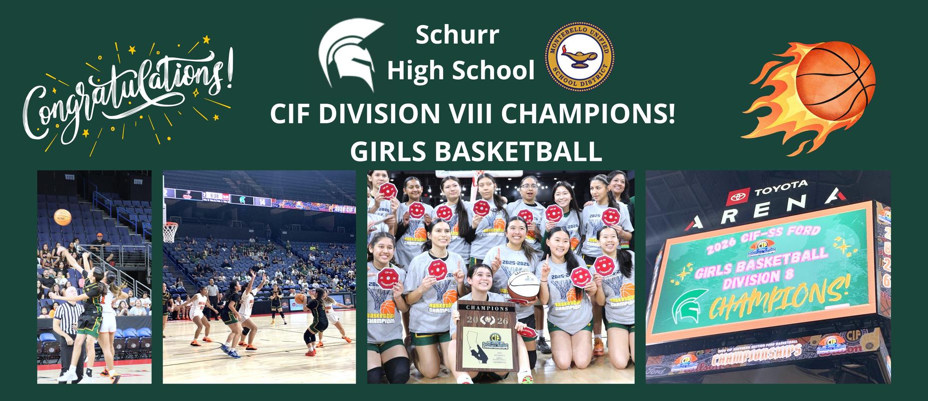 Schurr HS Girls Basketball CIF Champions Picture