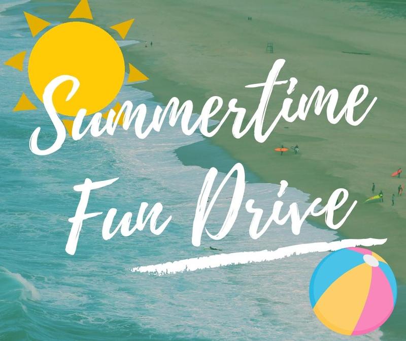 Summertime fun drive beach