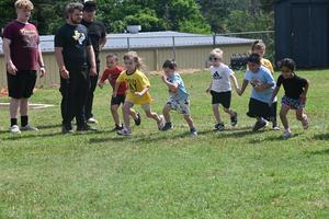 Field day kids having fun.